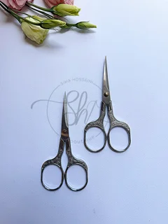قیچی گلدوزی دسته نقره ای
